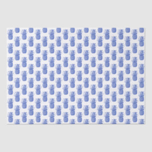 Mousseline Élégant papier d'ananas Vintage bleu