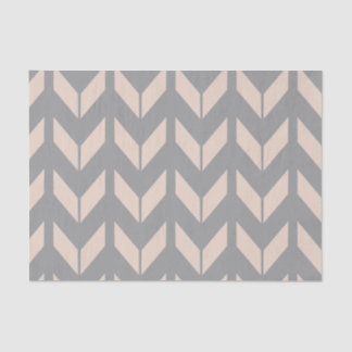 Mousseline Élégant papier de tissus rose et gris Chevron