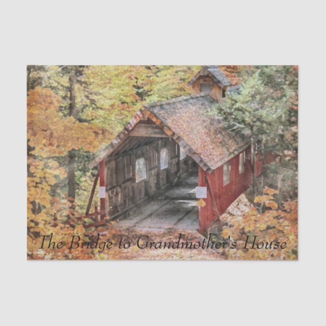 Mousseline Ensemble de papier de tissus (2) Pont vers la mais (Recto)