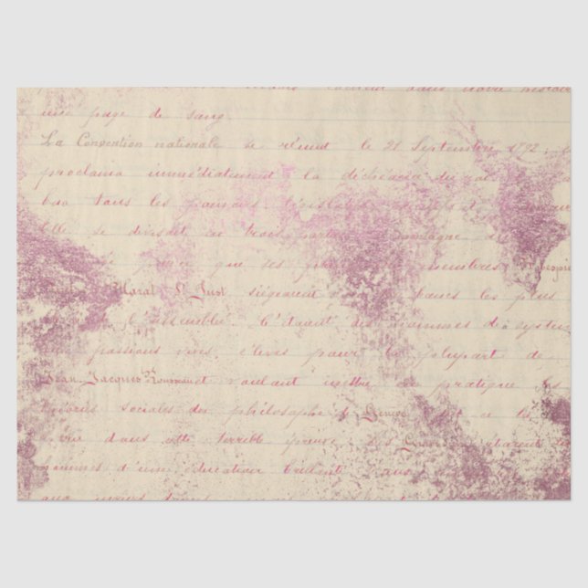 Mousseline Éphémère Série Papier Rose Design 8 (Recto)