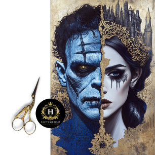 Mousseline Épouse de Frankenstein Découpage papier de tissus