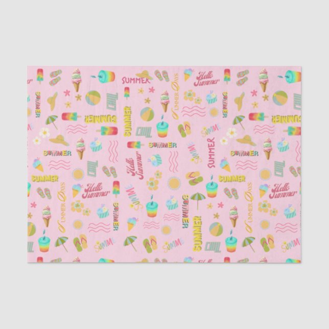 Mousseline Été Fun Tissu Papier (Recto)