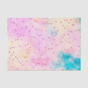 Mousseline Étoiles sur papier marbré