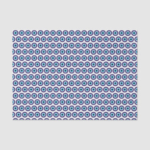 Mousseline Evil Eye Blue Mati motif cadeau papier papier papi