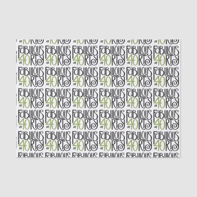 Mousseline Fabuleux à 40 feuilles de papier vert (Recto)