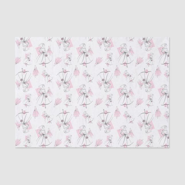 Mousseline Fashion Bride Pink Group papier multitissu (Recto)