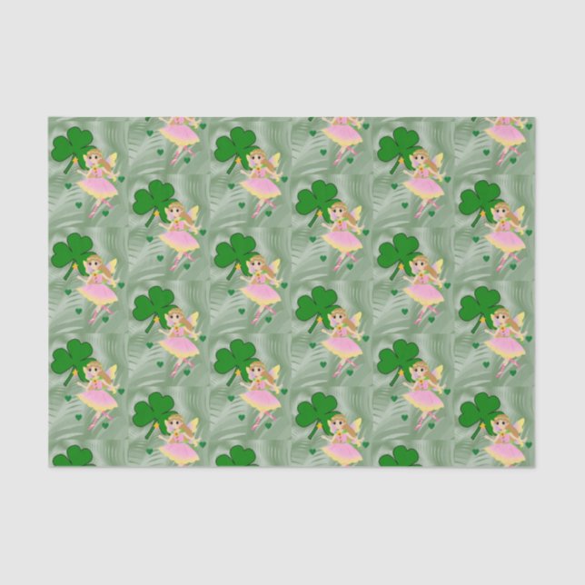 Mousseline Fée de papier de tissus de la Saint Patrick (Recto)