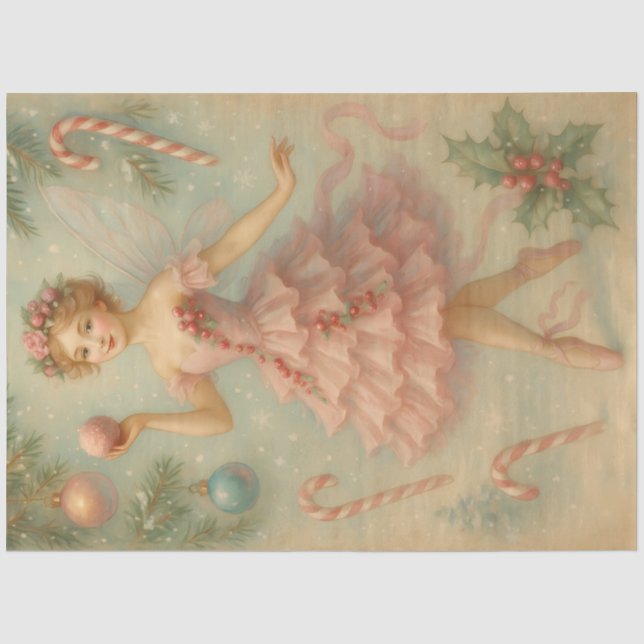 Mousseline Fée Sucre Noël Papier Découpage Ballet (Recto)