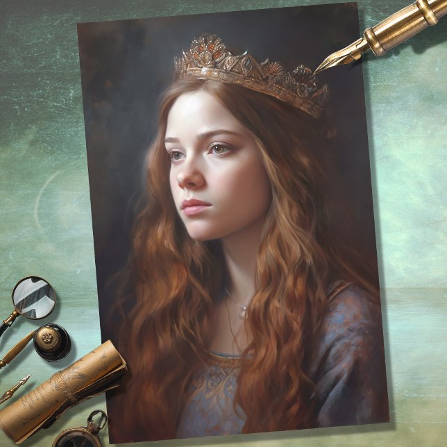 Mousseline Femme nostalgique avec papier découpage Tiara 3 (Créateur téléchargé)