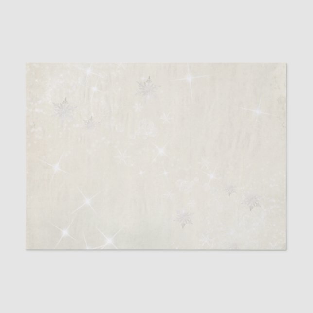 Mousseline Fêtes de Noël Papier Tissu Flammes de neige (Recto)