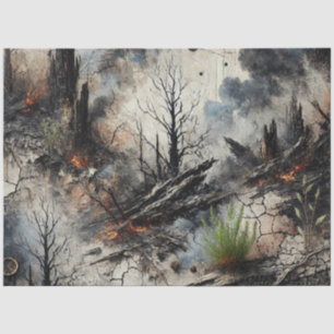Mousseline Feu de feu de forêt - Papier tissulaire artistique