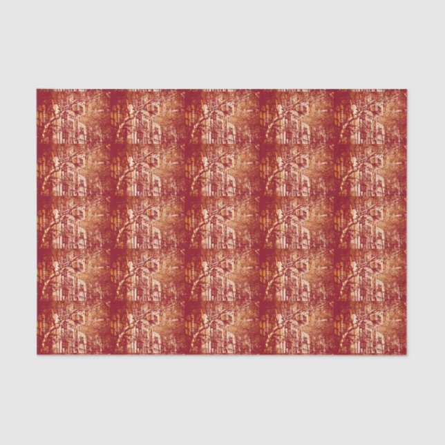 Mousseline Feuillage Brownstone sépia altéré papier de papier (Recto)