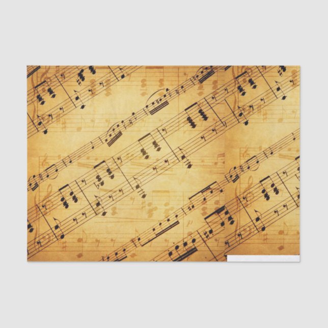 Mousseline Feuille de musique vintage Papier papier (Recto)