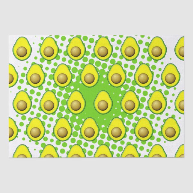 Mousseline Feuille papier d'enveloppement de dessin Avocado d (Recto)