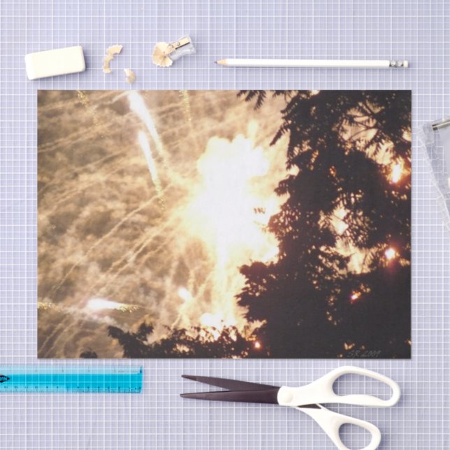 Mousseline Fireworks 15 papier tissulaire (Artisanat)