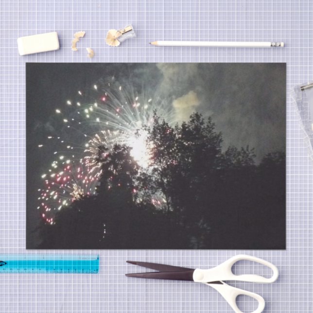 Mousseline Fireworks 18 papier de tissu (Artisanat)