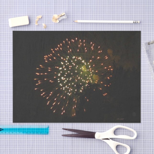 Mousseline Fireworks 4 papier de tissu (Artisanat)
