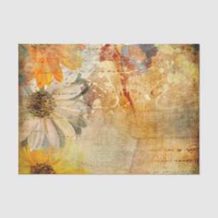 Mousseline Fleur rustique Shabby Chic Tissu Papier