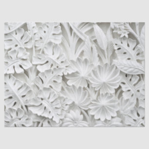 Mousseline fleurs et papier feuille