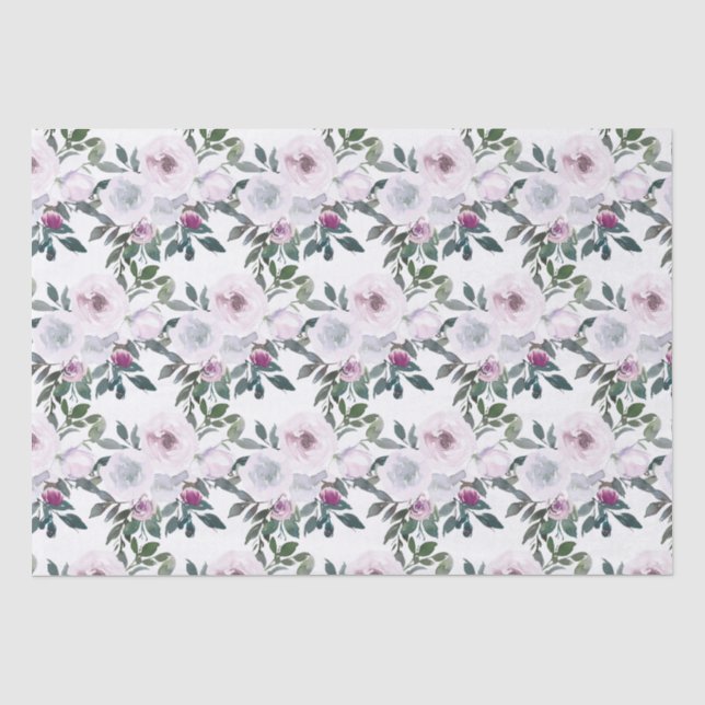 Mousseline Fleurs printanières romantiques en papier tissue a (Recto)