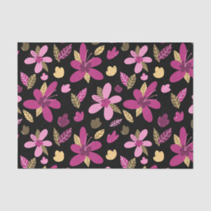 Mousseline Fleurs romantiques Papier de tissus