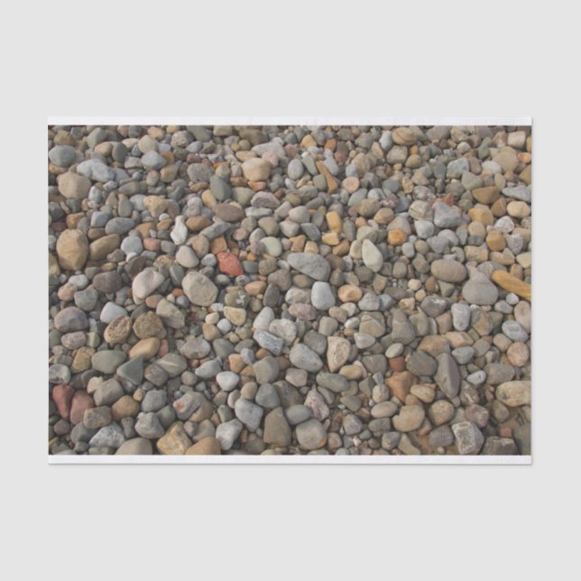 Mousseline Galets sur le papier tissus de plage (Recto)