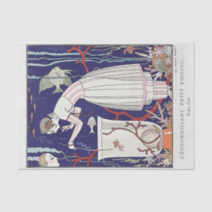 Mousseline George Barbier, Papier Tissu Art Déco