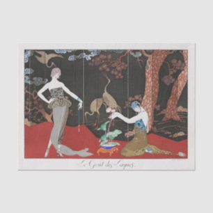 Mousseline George Barbier, Papier Tissu Art Déco