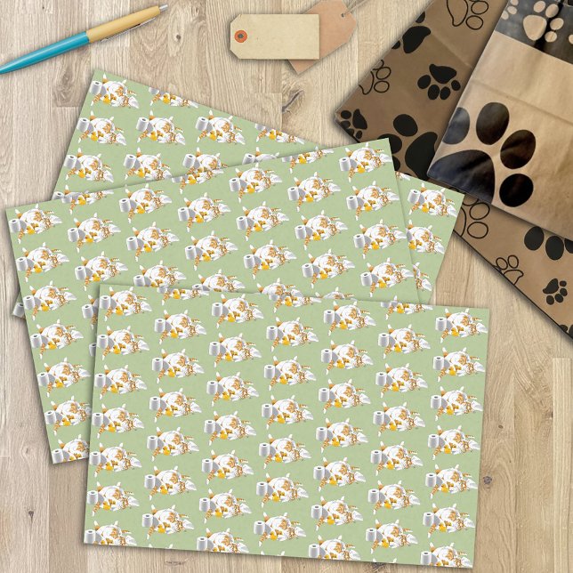 Mousseline Ginger Orange Chat Drôle Toilette Papier (Créateur téléchargé)