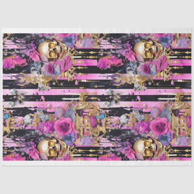 Mousseline Gothique Shabby Glam I Découpage Papier (Recto)