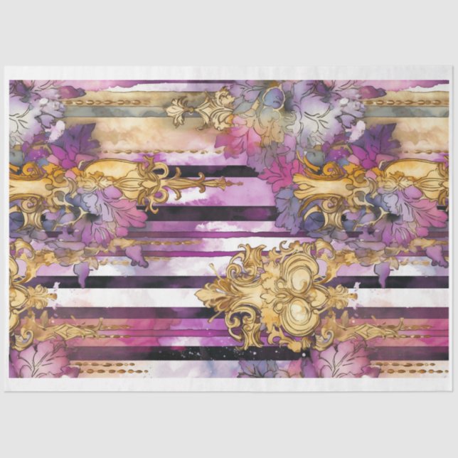 Mousseline Gothique Shabby Glam K Découpage Papier (Recto)