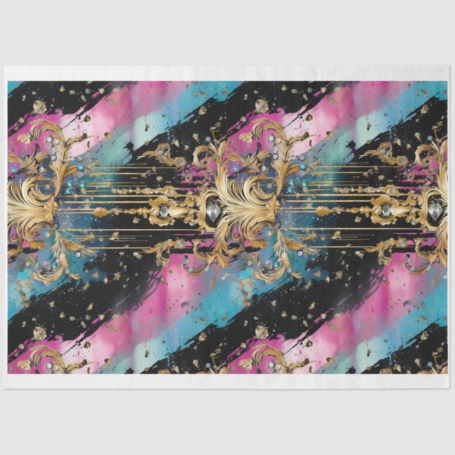 Mousseline Gothique Shabby Glam Un Papier Découpage (Recto)