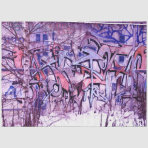 Mousseline Graffiti Abstrait Urban 17 Découpage papier de pap