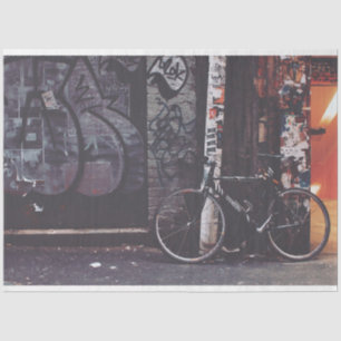 Mousseline Graffiti Bike Urban 20 Découpage Tissu Papier