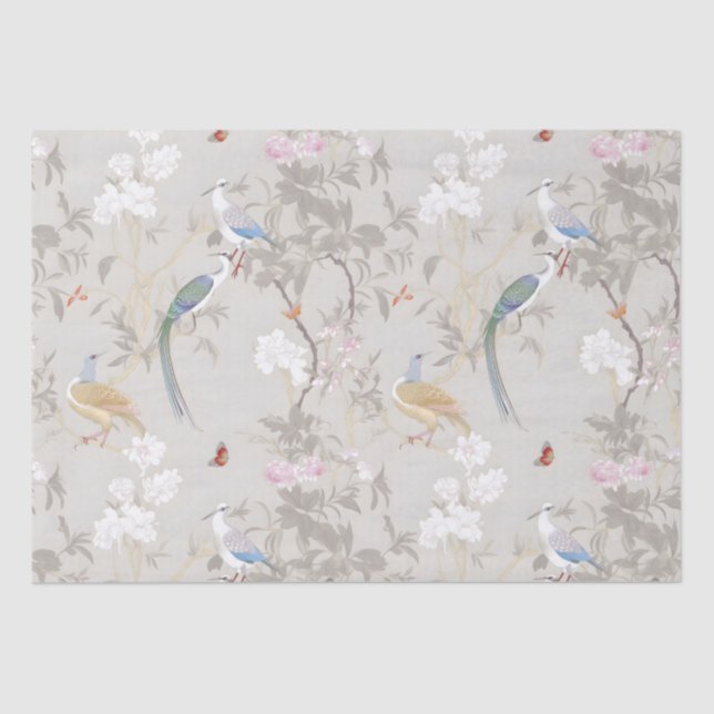 Mousseline Grey Gardens Chinoiserie Papier d'enveloppement (Recto)