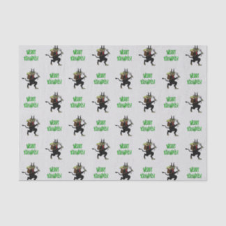 Mousseline Gruss vom Krampus Merry Krampus Tissu Papier