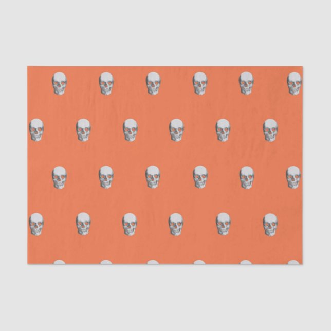 Mousseline Halloween crânes papier tissu sac cadeau étouffeur (Recto)