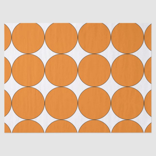 MOUSSELINE HALLOWEEN ORANGE GRAND CERCLE TISSUE PAPIER (Recto)