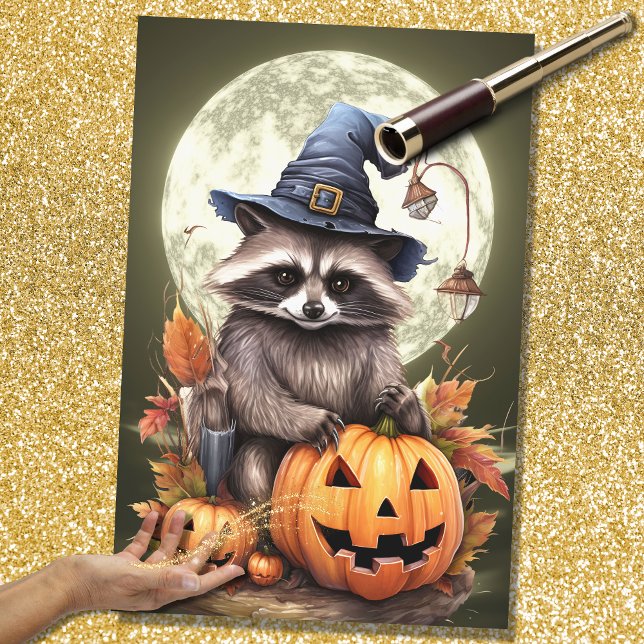 Mousseline Halloween Raccoon 2 papier découpage (Créateur téléchargé)