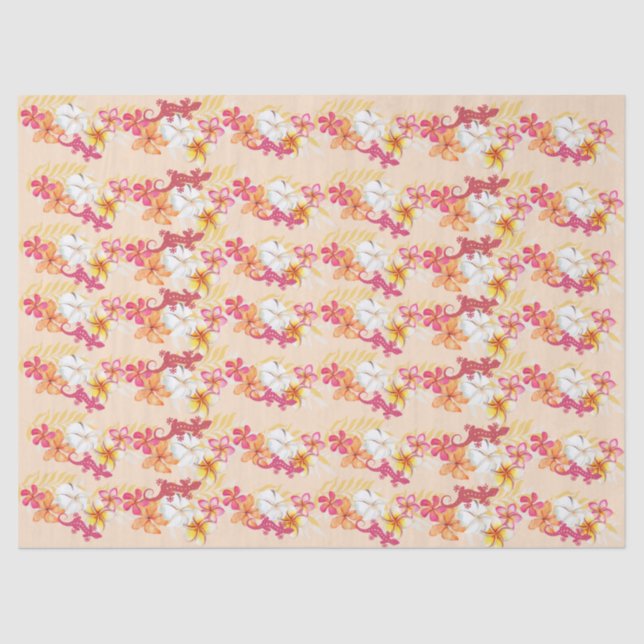 Mousseline Hawaiian Tropics 2 Plumeria Papier Tissu (Recto)