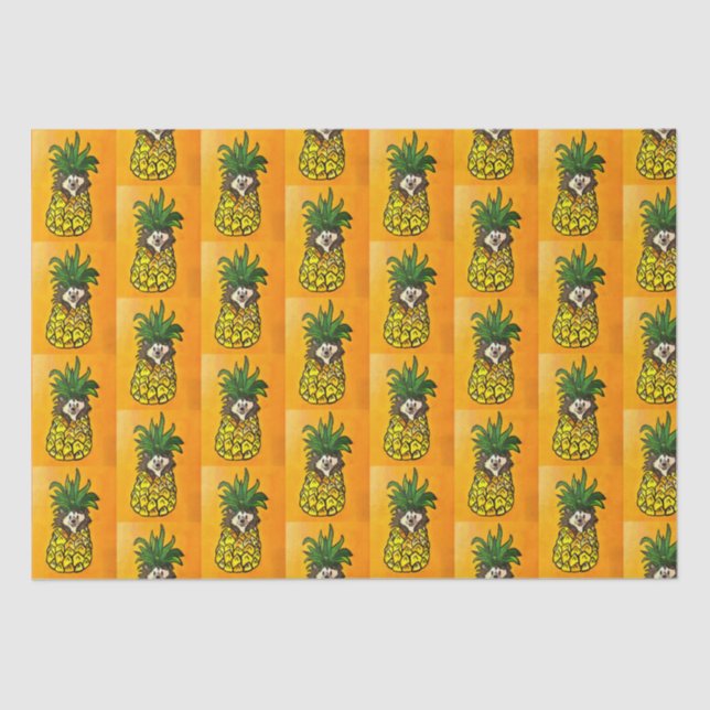 Mousseline Hérisson et papier de tissus d'ananas (Recto)