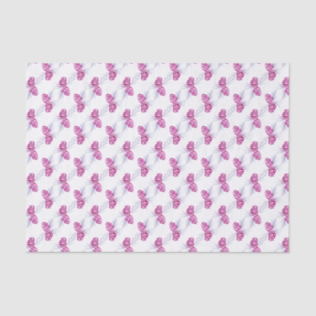 Mousseline Hiver Pinecones prune marine bleu papier de tissu  (Recto)