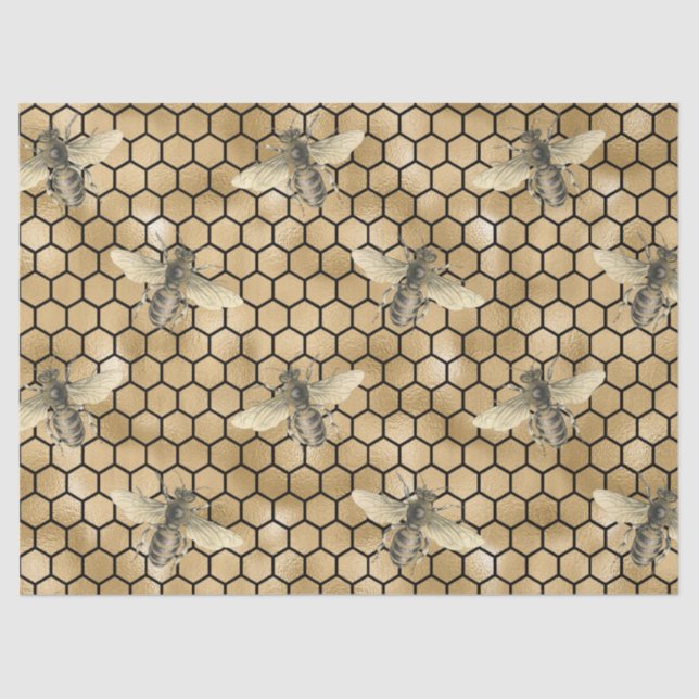 Mousseline Honey Bee Series Design 9 Tissu Papier (Recto)