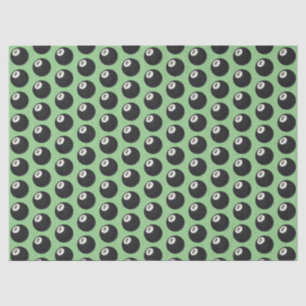 Mousseline Huit boules Y2K Snooker 90s sauge vert papier de t