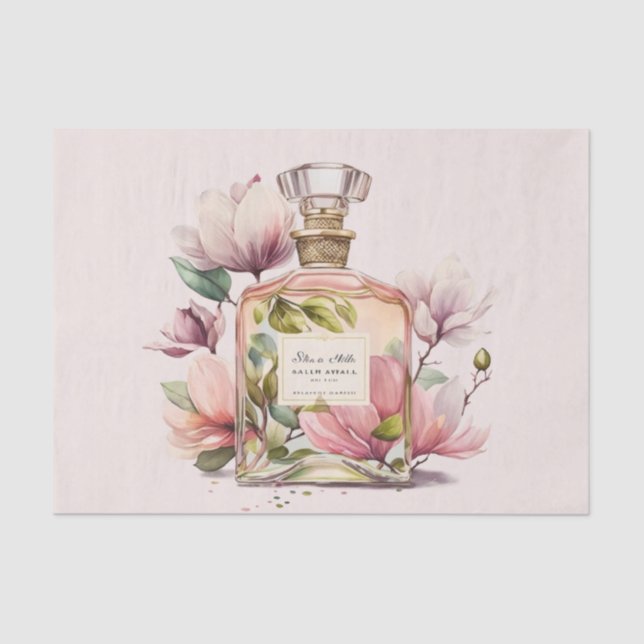 Mousseline Illustration de la bouteille de parfum Papier de t (Recto)