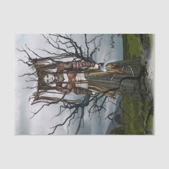 Mousseline imaginaire fée sorcière papier tissu (Recto)