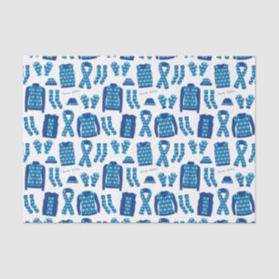 Mousseline Jacquard bleu - Motifs papier de tissus