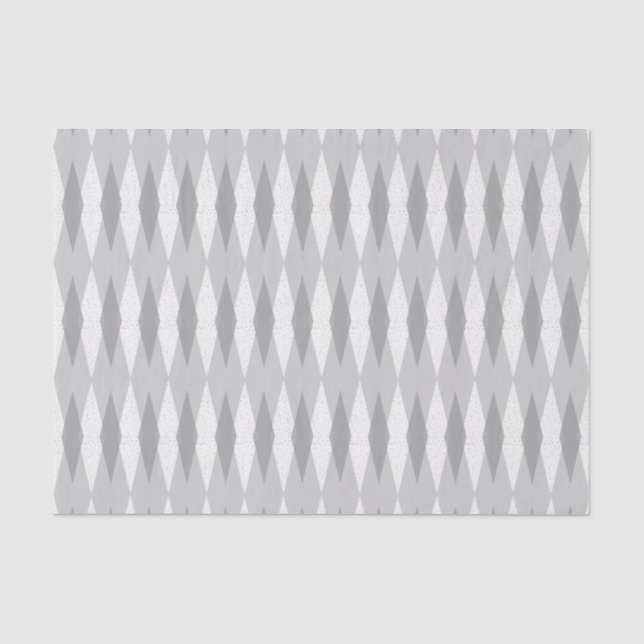 Mousseline Jacquard gris moderne du milieu du siècle Papier p (Recto)