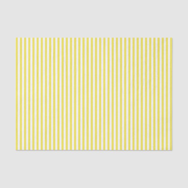 Mousseline Jaune avec papier de tissus rayé blanc (Recto)
