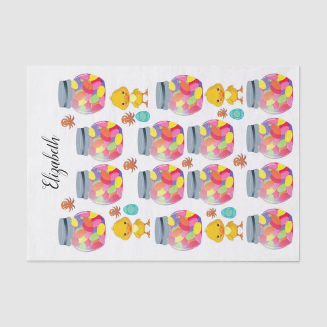 Mousseline Jellybees en papier tissu (Recto)